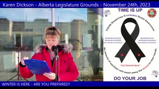 Karen Dickson - Alberta Legislature Grounds - November 24th, 2023