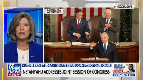 Sen. Ernst : It' a SHAME !Harris should have been at Netanyahu's address