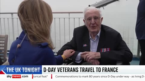 D-Day veterans emotional as they return to Normandy for 80th commemorations Sky News