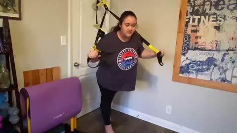 TRX - Only her 2nd day on it.