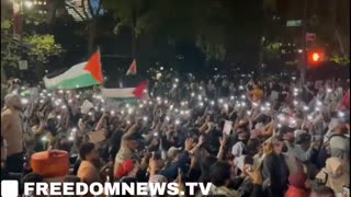 pro-Palestine protest outside New York city hall on Oct. 26, protesters burned the American flag