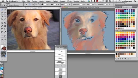 Tutorial from the painting software Corel Painter, part 13.