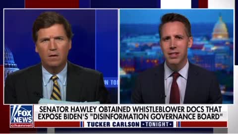 Sen. Hawley Obtained Whistleblower Docs That Expose Bidens Disinformation Governance Board.