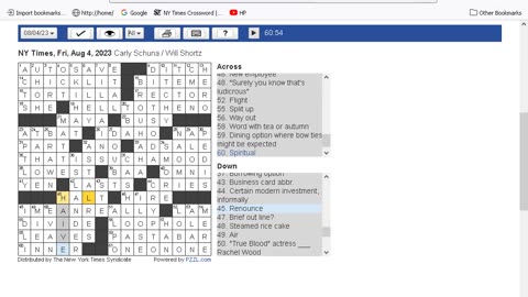 NY Times Crossword 30 Jun 23, Friday