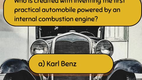 Exploring Automotive Beginnings: Automotive History Quiz, Question 2 #carquiz #carquizchallenge