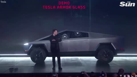 Elon musk epic cybertruck 'bulletproof' window smash fail!!!