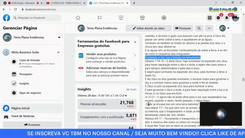 Canal Evidências - EX9jUGFonZo - LIVE - TERRA PLANA NA BÍBLIA - AO VIVO!!