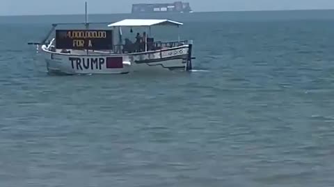 Boat trolling Biden's house