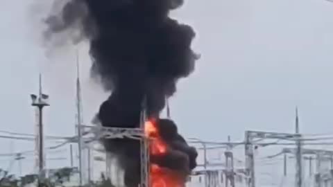 In Crimea, a fire at an electrical substation