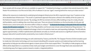 Time to celebrate! U.S. Treasury Department admits: IRS is falling apart!