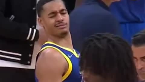 Jordan Poole’s reaction is priceless 😂 #nbafinals #warriors #jordanpoole