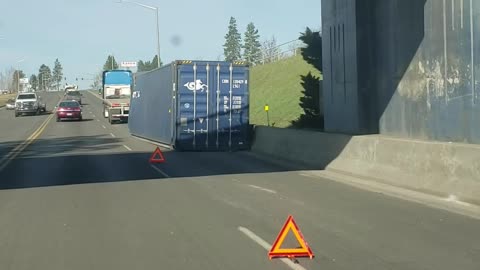 Truck Driver Loses His Load