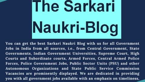 Sarkari Result- Update Video