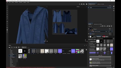 The master uses SubstancePainter to make a knitted coat process, which is very suitable for learning