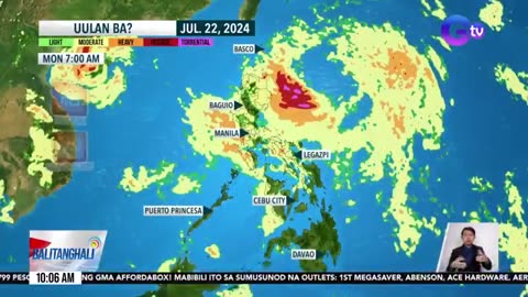 Weather update as of 10:05 a.m. (July 22, 2024) | Balitanghali