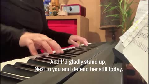 God Bless the USA - Lee Greenwood - Piano Cover with Lyrics on Screen