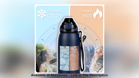 ☄️ FEIJIAN Water Bottle 1L Vacuum Sports Bottle Warm and Cold Drink Stainless Steel Vacuum Flask
