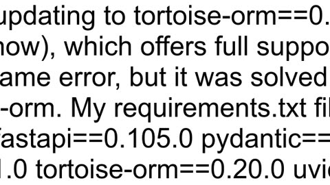 FastAPI Tortoise ORM got KeyError 39__module__39 on pydantic_model_creator