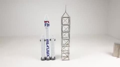 SpaceX Falcon Heavy made of Magnetic Balls I Magnetic Games