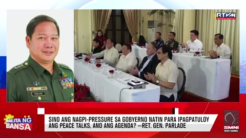 Sino ang nagpi-pressure sa gobyerno natin para ipagpatuloy ang peace talks, ano ang agenda?