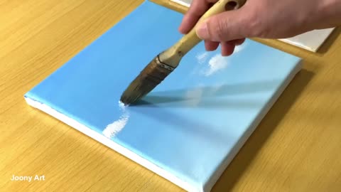 Draw White Clouds With White Paint