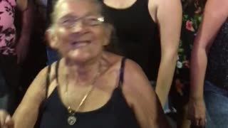 Grandmother Joins in the Fun at Concert