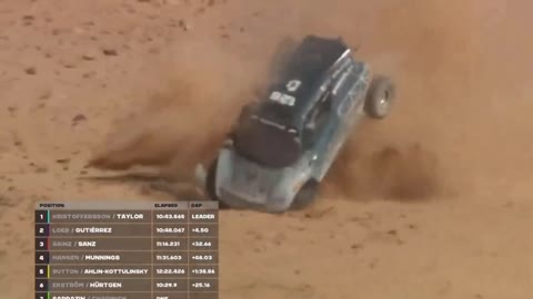 Watch a driver miraculously survive after her car capsized 4 times in a race in Saudi Arabia