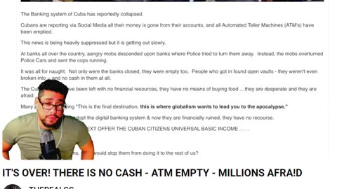 IT'S OVER FOR CUBA- THERE IS NO CASH - ATMs EMPTY - MILLIONS AFRA!D !!!