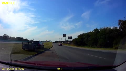 Toyota SUV misses exit, drives over grass to leave highway
