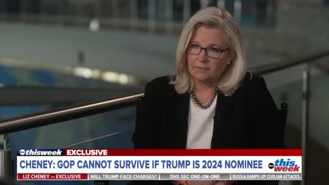 Liz Cheney Claims Republican Party "Can't Survive" If Trump Gets GOP Nomination In 2024