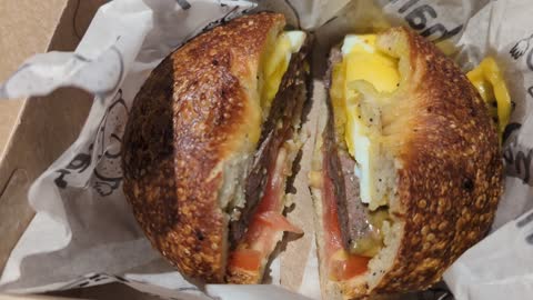 Bagel Sandwich from Hank's Bagel's on Riverside Drive