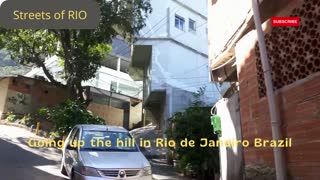 Streets of RIO climbing the hill in Rio de Janeiro Brazil