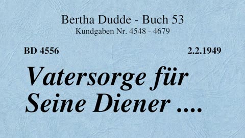 BD 4556 - VATERSORGE FÜR SEINE DIENER ....