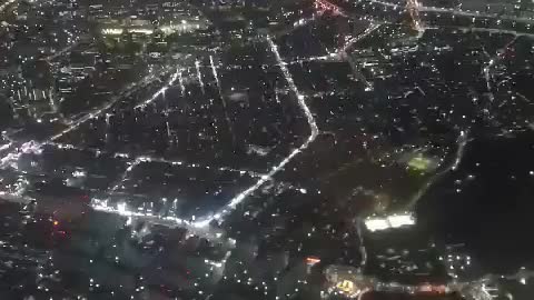 Korea's night view from the sky