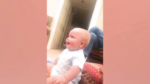 This baby is having so much fun! 😂😂