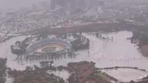 Hurricane Hilary - Dodgers Stadium is Under Water