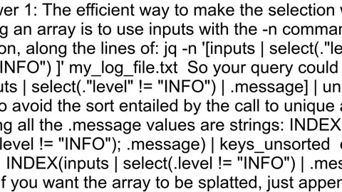 jq How to slurp midfilter convert separate json objects to an array