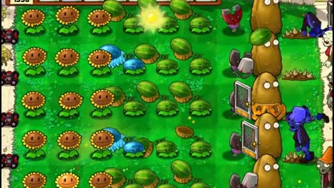 Plants vs Zombies Supervivencia 01 Dia