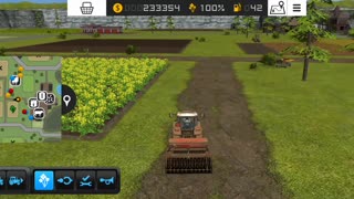 Farming Simulator 16 - combining canola and buying another field