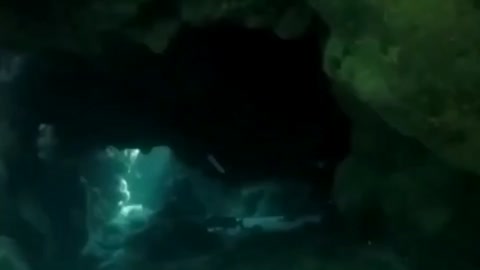 Cave swim in Belize