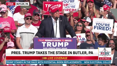 Butler PA Speech moments before attempted assassination: MAGA means Make America Great Again!