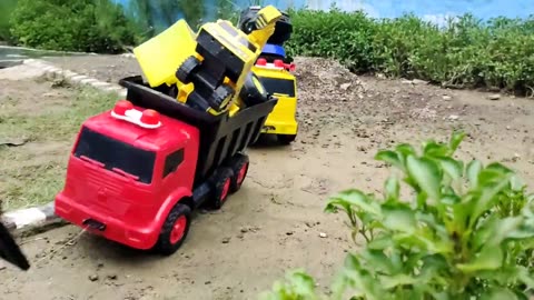 Full Length Tronton Truck Car Excavator Toy, Crane Car, Molen Truck, Tayo Bus, Racing Car