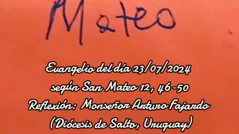 Evangelio del día 23/07/2024 según San Mateo 12, 46-50 - Monseñor Arturo Fajardo
