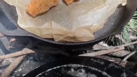 Make KFC food in the forest