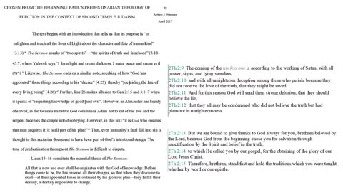 EP199 Robert Wiesner on 2nd Temple Predestination