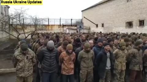 Ukrainian POWs captured by Russia on the front lines in the Donbass.