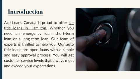 Get Your Loan Amount Up To $80,000 With Car Title Loans Hamilton