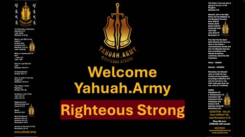 Welcome to Yahuah.Army - Home of the **Righteous Strong**