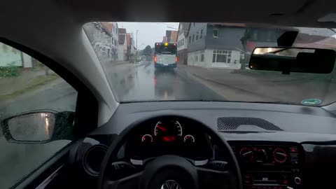 Driving into a Tornado Warning Thunderstorm with INTENSE Rainfall POV
