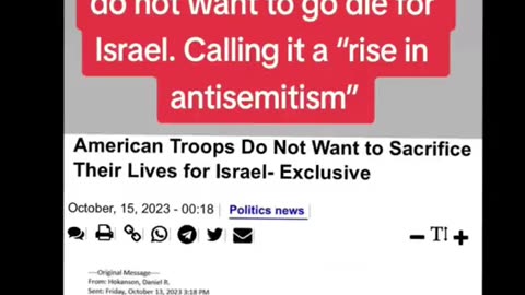 LEAKED EMAIL -CONCERNED USA GENERALS -RISE IN ANTISEMITISM